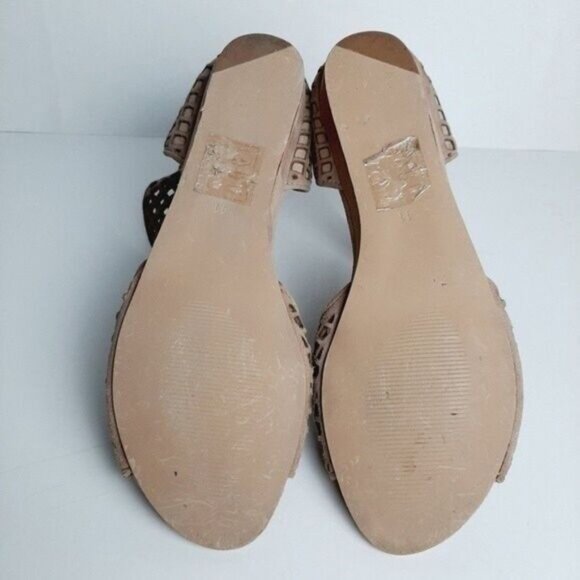 SUPERTRASH Sandals Flats Tan Suede Perforated Sz US 9 - 9.5 / Eur 41 - Picture 10 of 10